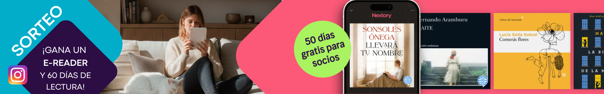 Nextory gratuito por 50 d&iacute;as